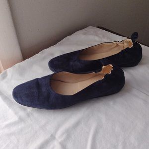 Everlane Day Glove - Dark Blue Suede Ballet Flats - Women's Sz 5.5